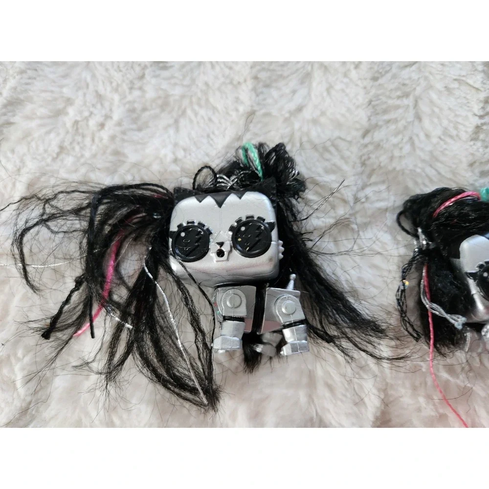 LOL Surprise Doll Pets Black Cat‎ Pink Black Mohawk And Robo Kitty Lot